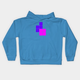 Tetris Pink Purple Kids Hoodie